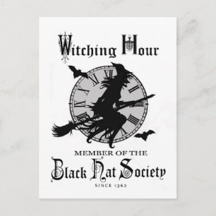 De moderne Vintage heks van Halloween Feestdagenkaart
