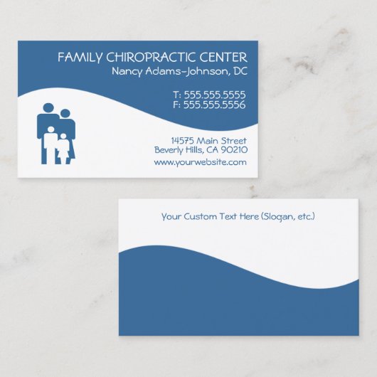 De moderne Visitekaartjes van de Chiropraktijk van (Voorkant / Achterkant)