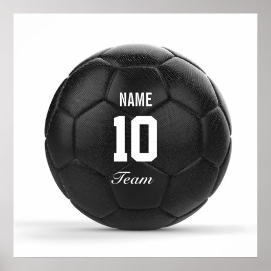 De moderne Voetbal van het Team Persoonlijke Tekst Poster (Voorkant)