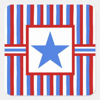 De moderne Volks Amerikaanse Patriottische Vierkante Sticker