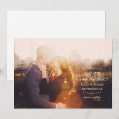 De moderne Volledige Foto van het Manuscript van d Save The Date (Voorkant / Achterkant)