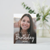 De moderne vriendenlijstgroet vervangt fotopost briefkaart (Staand voorkant)