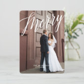 De moderne Vrolijke & Gehuwde Kaart van de Foto (Staand voorkant)