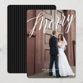 De moderne Vrolijke & Gehuwde Kaart van de Foto (Voorkant / Achterkant)