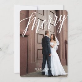 De moderne Vrolijke & Gehuwde Kaart van de Foto