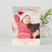 De moderne Vrolijke & Heldere Rode | Witte Kaart (Staand voorkant)