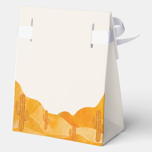 De moderne Waterverf Boho Desert Cactus Baby showe Bedankdoosjes (Achterkant)