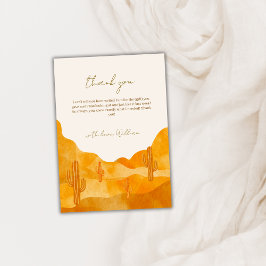 De moderne Waterverf Boho Desert Cactus Baby showe Bedankkaart