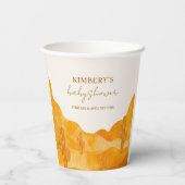 De moderne Waterverf Boho Desert Cactus Baby showe Papieren Bekers (Achterkant)