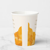 De moderne Waterverf Boho Desert Cactus Baby showe Papieren Bekers (Links)
