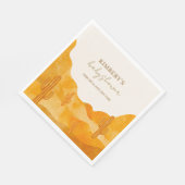 De moderne Waterverf Boho Desert Cactus Baby showe Servet (Hoek)