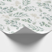 De moderne Waterverf Eucalyptus en varens Cadeaupapier (Hoek)