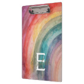 De moderne Waterverf gepersonaliseerde regenboog Klembord (Links)