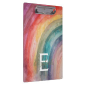 De moderne Waterverf gepersonaliseerde regenboog Klembord (Rechts)