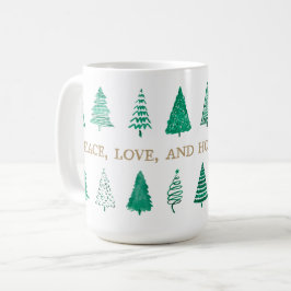 De moderne Waterverf kerstboom X-mas Classic Koffiemok