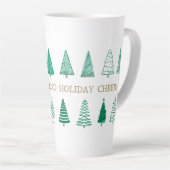 De moderne Waterverf kerstboom X-mas Classic Latte Mok (Rechterhoek)