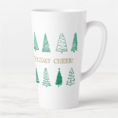 De moderne Waterverf kerstboom X-mas Classic Latte Mok (Rechts)