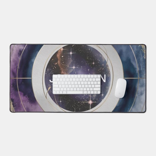 De moderne Waterverf kosmos Bureaumat (Keyboard & Muis)
