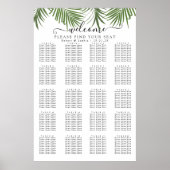 De moderne Waterverf Palm Tree Zitting Grafiek Poster (Voorkant)