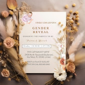 De moderne Waterverf Pampas Gender Reveal Invitati Aankondiging