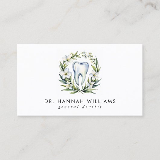 De moderne Waterverf QR Code van de tandarts Visitekaartje (Voorkant)