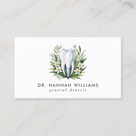 De moderne Waterverf QR Code van de tandarts Visitekaartje (Voorkant)