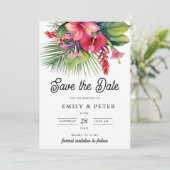 De moderne Waterverf Tropische Botanische Spaar de Kaart (Staand voorkant)