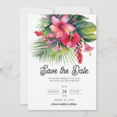 De moderne Waterverf Tropische Botanische Spaar de Kaart (Voorkant)