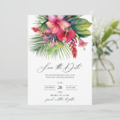 De moderne Waterverf Tropische Botanische Spaar de Kaart (Staand voorkant)