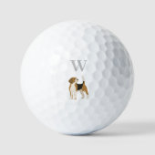 De moderne Waterverf van de hond gepersonaliseerd Golfballen (Voorkant)
