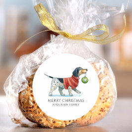 De moderne Waterverf van de hond Ronde Sticker