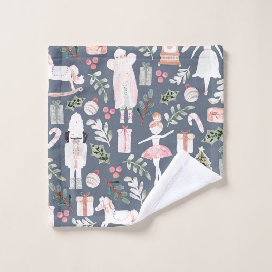 De moderne waterverf van de Nutkraker Bad Handdoek (Wasdoekje)