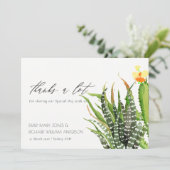 DE MODERNE WATERVERF VAN DE TUIN VAN DE CACTUS BEDANKKAART (Staand voorkant)