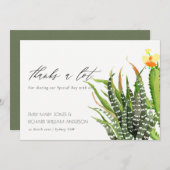 DE MODERNE WATERVERF VAN DE TUIN VAN DE CACTUS BEDANKKAART (Voorkant / Achterkant)