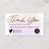 De moderne waterverf van het manuscriptborstelform visitekaartje (Voorkant)