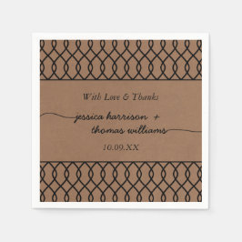 De Moderne Whimsical Kraft Trouwcollectie Servetten