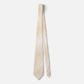 DE MODERNE WIT LICHT BROWN CREAM CUTE STROPDAS (Voorkant)