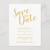 De moderne Witte en Gouden Band van het Manuscript Aankondigingskaart (Voorkant)