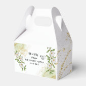 De moderne witte en groene Waterverf meneer en mev Bedankdoosjes (Achterkant)