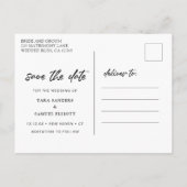 De moderne Witte Foto van de Borstel sparen de Dat Aankondigingskaart (Achterkant)