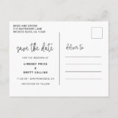 De moderne Witte Foto van de Typografie van het Ma Aankondigingskaart (Achterkant)