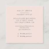 De moderne witte marmeren beroeps van de vierkante visitekaartje (Achterkant)