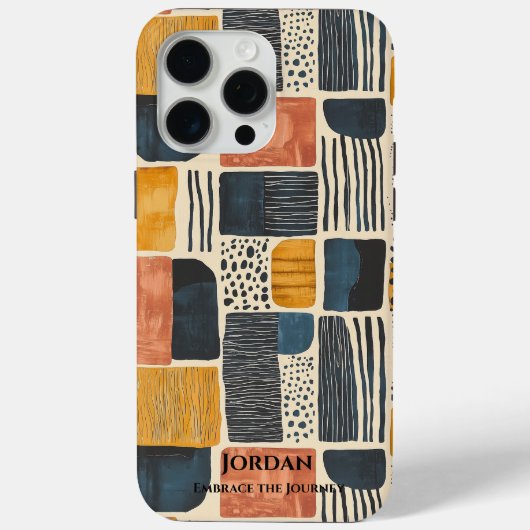 De moderne Zambiaanse batik – Aardse Abstracte pat Case-Mate iPhone Case (Achterkant)