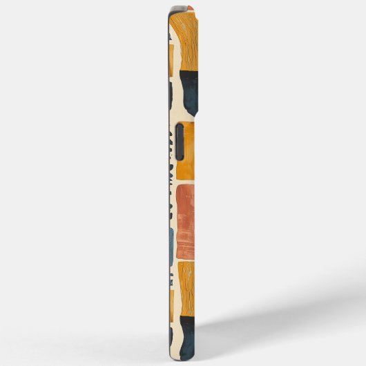 De moderne Zambiaanse batik – Aardse Abstracte pat Case-Mate iPhone Case (Achterkant / Rechts)