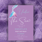 De moderne zeemeermin onder het Zee Verjaardagsuit Kaart