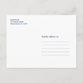 De moderne Zeevaart Marineblauwe uitnodigingen van (Achterkant)