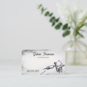 De moderne zwart-wit Tattoo Visitekaartje (Staand voorkant)