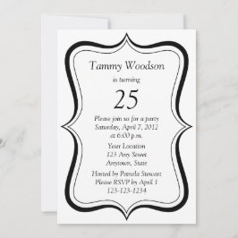 De moderne Zwarte 25ste Uitnodiging van de Partij