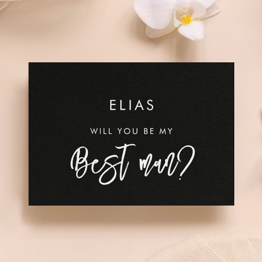 De moderne zwarte beste man-ontwerpkaart kaart