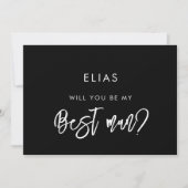 De moderne zwarte beste man-ontwerpkaart kaart (Voorkant)